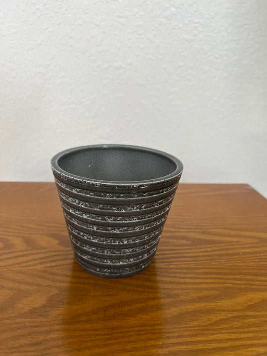 Grey Ceramic 4" Pot